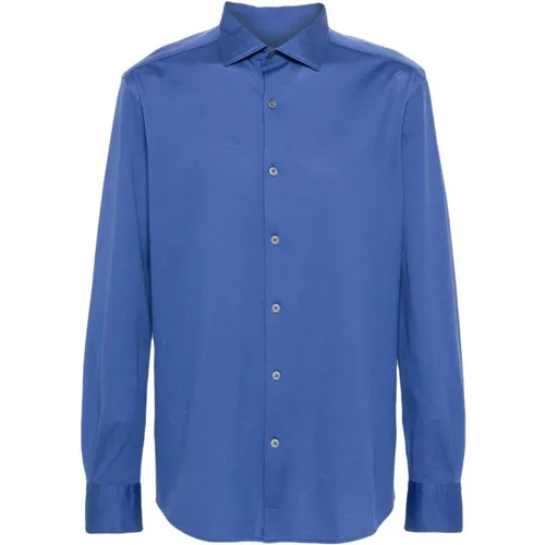 Piqué Cotton Shirt, Made in Italy , male, Sizes: M, 2XL, L - Ermenegildo Zegna - Modalova