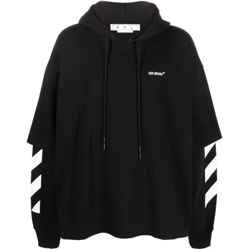 Hoodie , male, Sizes: M - Off White - Modalova