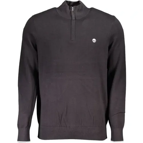 Bio-Baumwolle Halb-Zip Pullover , Herren, Größe: M - Timberland - Modalova