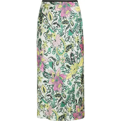 Floral Pattern Elastic Waist Long Skirt , female, Sizes: M - Diane Von Furstenberg - Modalova