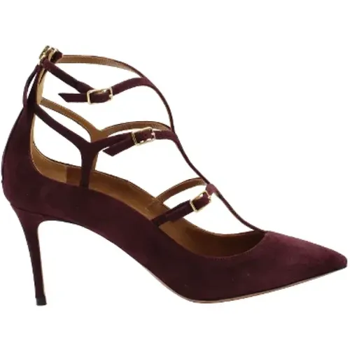 Pre-owned Suede heels , female, Sizes: 4 UK - Aquazzura Pre-owned - Modalova