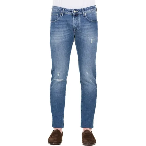 Blaue Skinny Jeans , Herren, Größe: W32 - Incotex - Modalova
