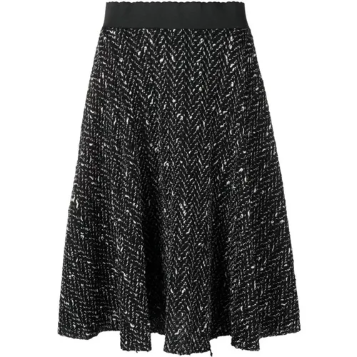 Pleated Knit Skirt White , female, Sizes: 3XS - Dolce & Gabbana - Modalova