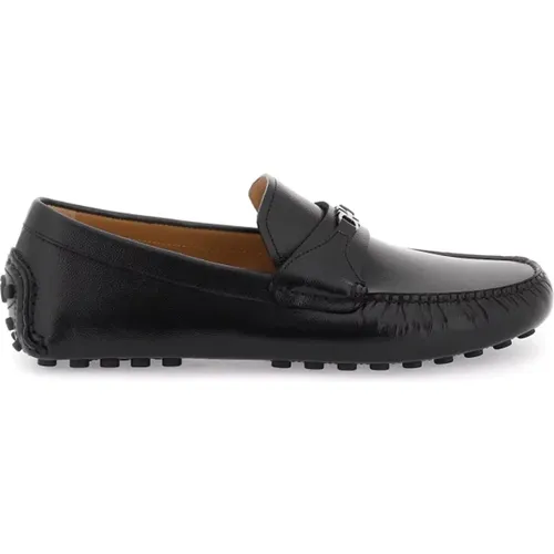 Gancini Loafers in Grained Leather , male, Sizes: 6 UK, 7 UK - Salvatore Ferragamo - Modalova