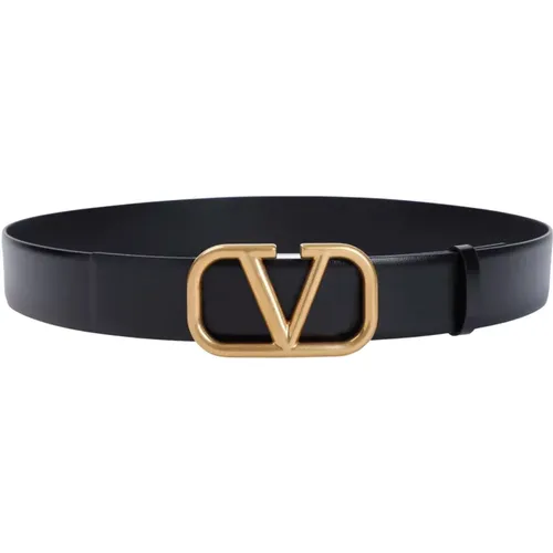 Nero Buckle Gürtel , Herren, Größe: 100 CM - Valentino Garavani - Modalova