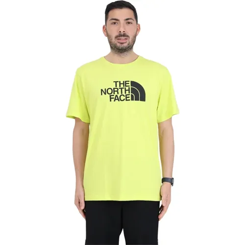 Limettengrünes T-Shirt mit Logo-Print , Herren, Größe: M - The North Face - Modalova