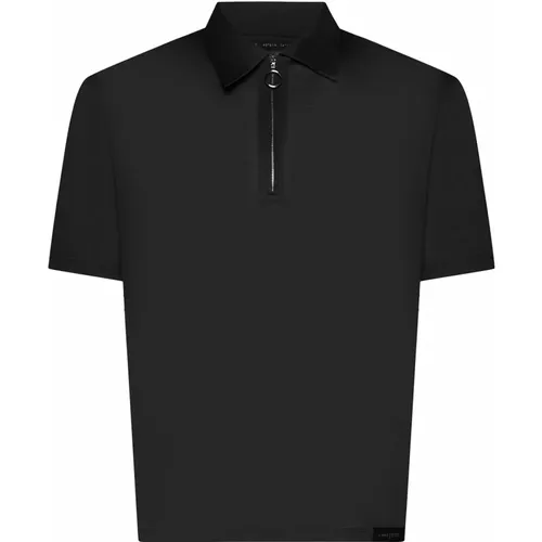Cotton Polo Shirt with Zip , male, Sizes: 3XL, 2XL, M, 4XL, XL, L - Low Brand - Modalova