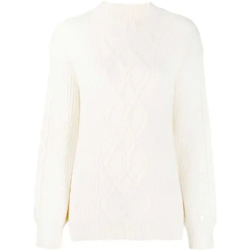 Mock Neck Cable Sweater , female, Sizes: M - Calvin Klein - Modalova