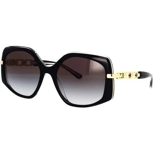 Irregular Shape Sunglasses with Dark Grey Gradient Lenses , unisex, Sizes: 56 MM - Michael Kors - Modalova