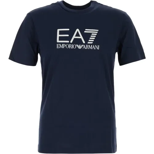 Lässiges Baumwoll-T-Shirt für Männer , Herren, Größe: M - Emporio Armani EA7 - Modalova