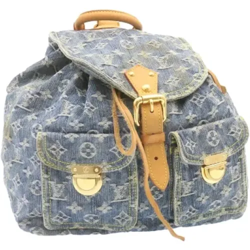 Pre-owned Denim backpacks , female, Sizes: ONE SIZE - Louis Vuitton Vintage - Modalova