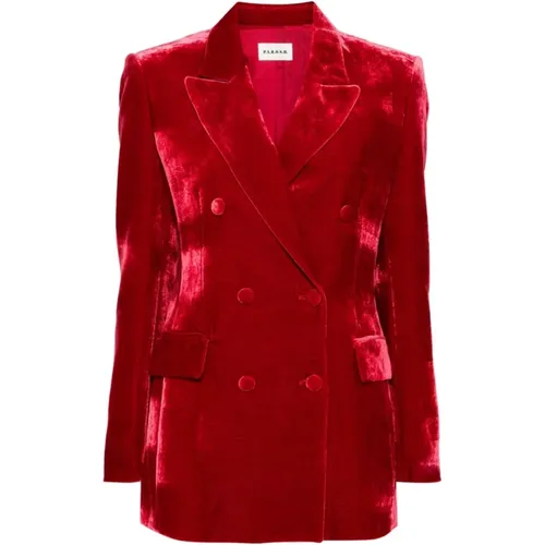 Velvet Double-Breasted Jacket , female, Sizes: S, XS, M - P.a.r.o.s.h. - Modalova