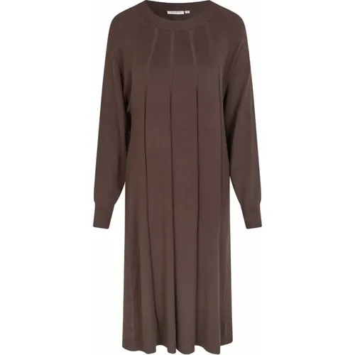 Simple Knit Dress Coffee Bean , female, Sizes: XL, L, M, 2XL, XS, S - Masai - Modalova