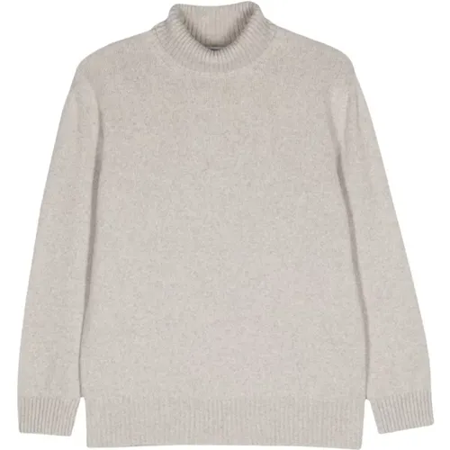 Kaschmir-Mix Grauer Strickpullover , Damen, Größe: S - Malo - Modalova