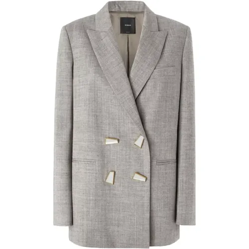 Wool Double-Breasted Jacket , female, Sizes: XS, S, M - pinko - Modalova