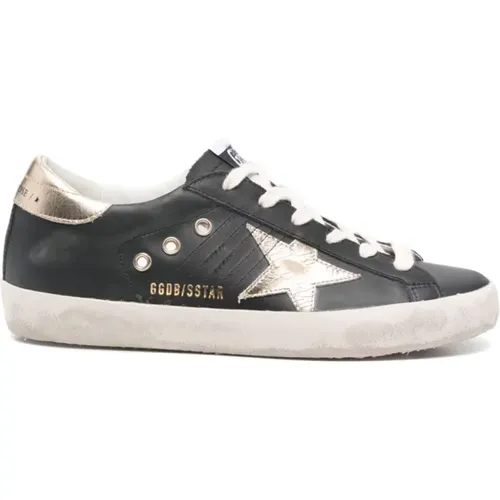 Schwarze Sneakers mit Metallischen Paneelen , Damen, Größe: 36 EU - Golden Goose - Modalova