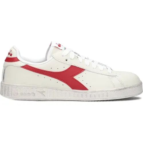 Retro Low Top Sneakers Rote Akzente - Diadora - Modalova