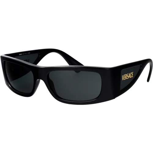 Stylish Sunglasses with Model 0Ve4482 , male, Sizes: 57 MM - Versace - Modalova