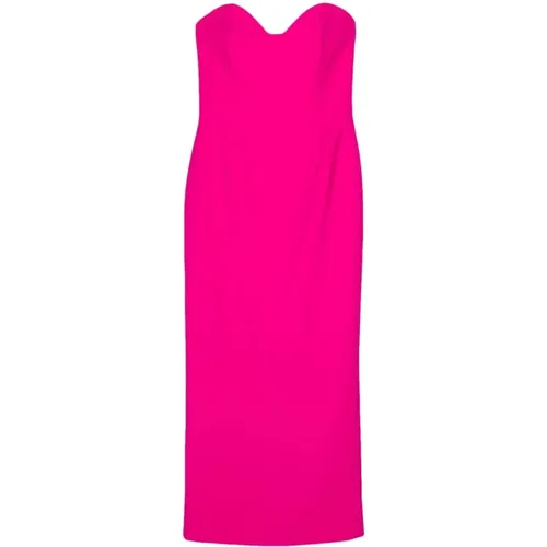 Fuchsia Strapless Dress with Sweetheart Neckline , female, Sizes: L, M - The New Arrivals Ilkyaz Ozel - Modalova