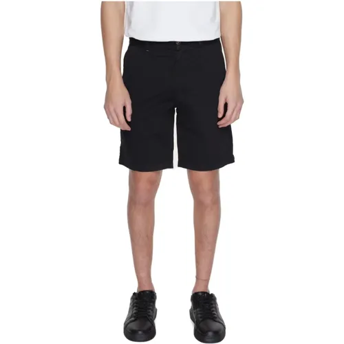 Schwarze Baumwollshorts mit Reißverschluss , Herren, Größe: W31 - Hugo Boss - Modalova