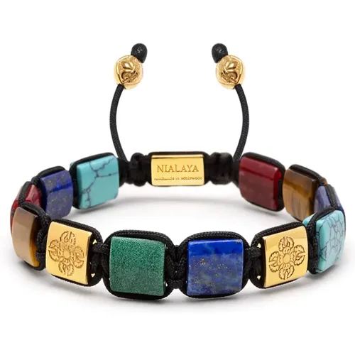 Vibrant Dorje Beaded Bracelet Collection , Herren, Größe: 2XL - Nialaya - Modalova