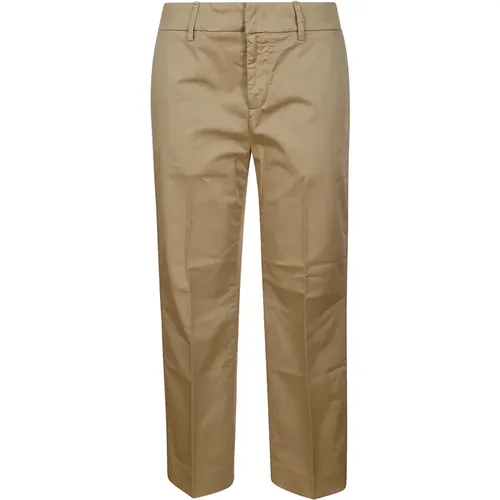 Slim Chino Trousers Lightweight Cotton Gabardine , female, Sizes: W25, W29, W26 - Dondup - Modalova