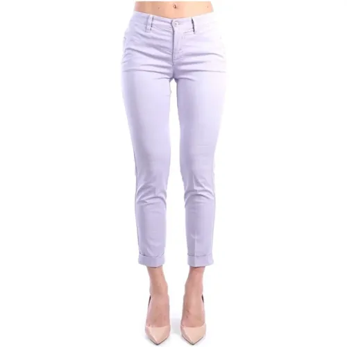 Cotton Chino Pants with Cuffs , female, Sizes: W30 - Blauer - Modalova