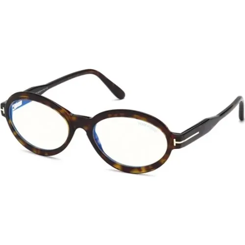 Klassische Havana Rahmen Brille , unisex, Größe: 55 MM - Tom Ford - Modalova