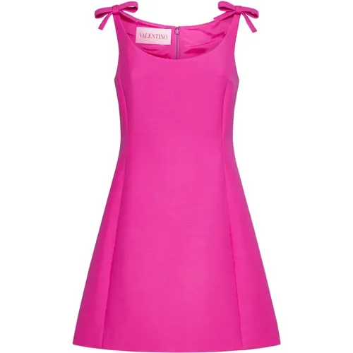 Rosa Woll Seiden Mini Kleid - Valentino - Modalova