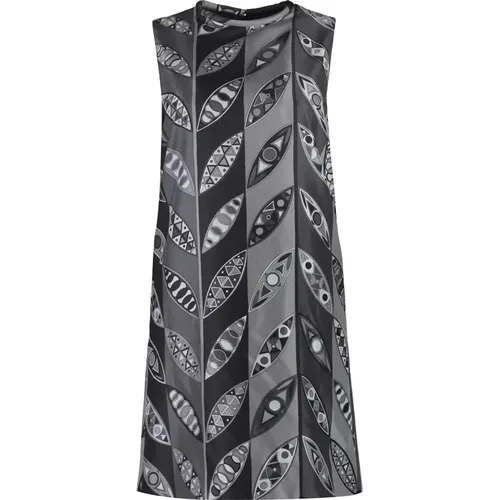 Seidenkleid mit Girandole-Print , Damen, Größe: XS - EMILIO PUCCI - Modalova