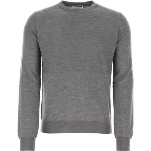 Cozy Grey Wool Sweater , male, Sizes: M, 3XL, 2XL - Jil Sander - Modalova