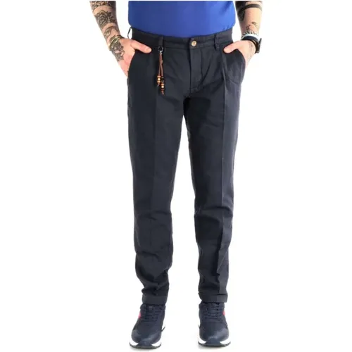 Blaue Baumwoll Herren Freizeithose , Herren, Größe: W30 - YES ZEE - Modalova