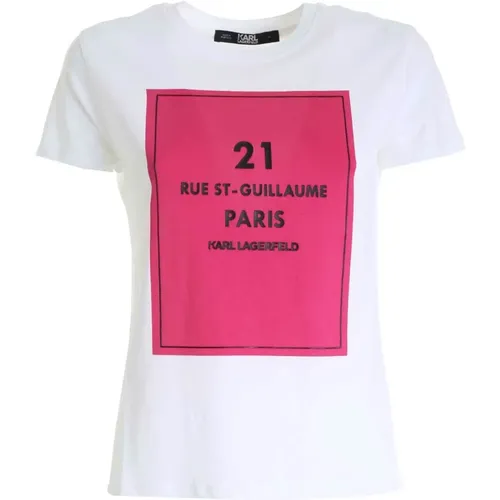 Square Address Logo T-shirt , female, Sizes: L - Karl Lagerfeld - Modalova