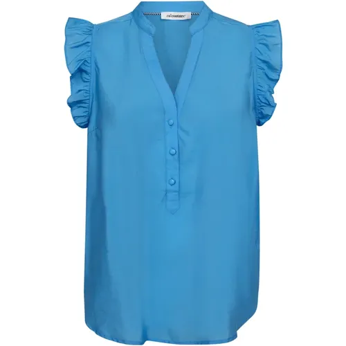 Frill Top with V-Neck Clear , female, Sizes: S, XS, M, XL, L - Co'Couture - Modalova