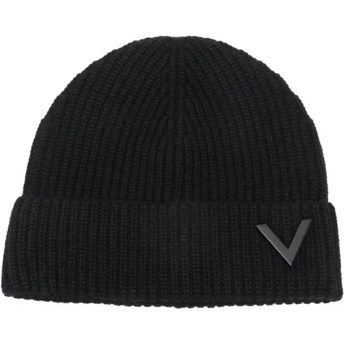 VLogo Signature Beanie Hat , female, Sizes: ONE SIZE - Valentino Garavani - Modalova