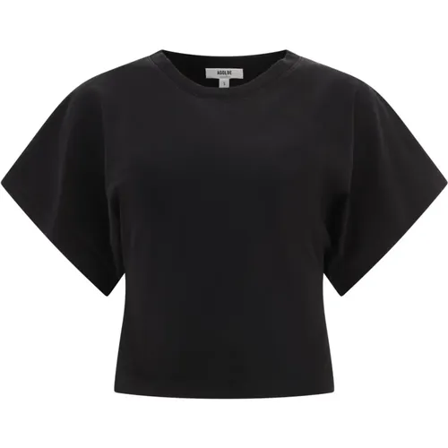 Britt Baumwoll T-Shirt , Damen, Größe: L - Agolde - Modalova
