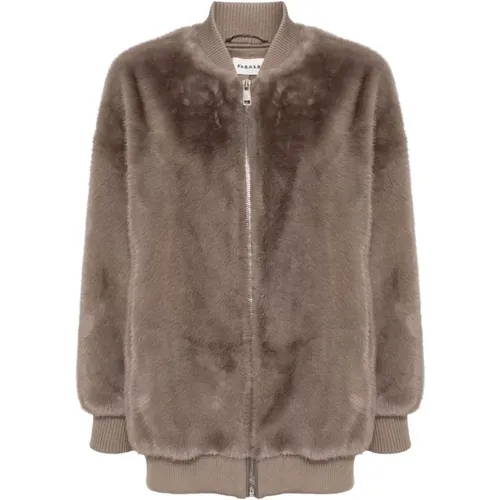 Faux Fur Coat Ecopelliccia 064 , female, Sizes: S - P.a.r.o.s.h. - Modalova