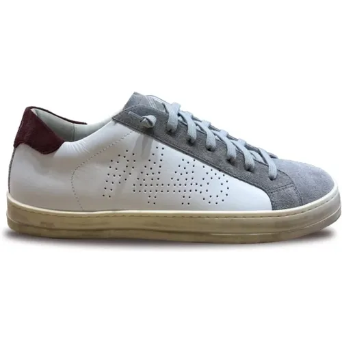 Weiße Sneaker mit grauen Details , Herren, Größe: 44 EU - P448 - Modalova