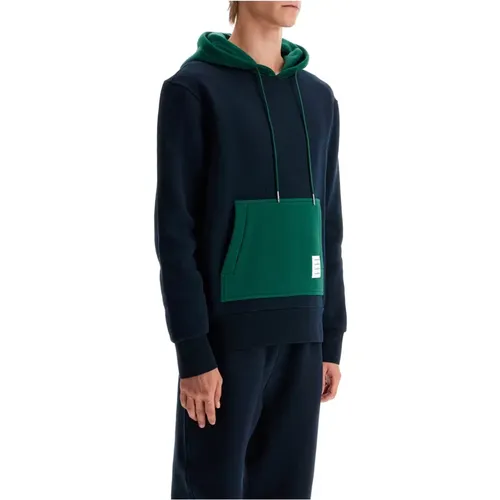 Color Block Hooded Sweatshirt , male, Sizes: S, XL, M - Thom Browne - Modalova