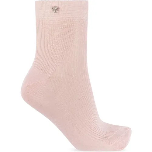 Socken mit Logo , Damen, Größe: M - Versace - Modalova