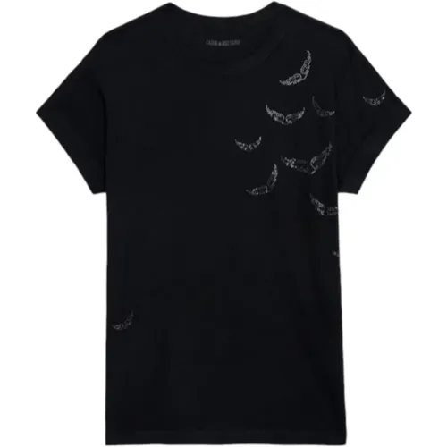 Baggy T-shirt with Wings , female, Sizes: S, XS - Zadig & Voltaire - Modalova