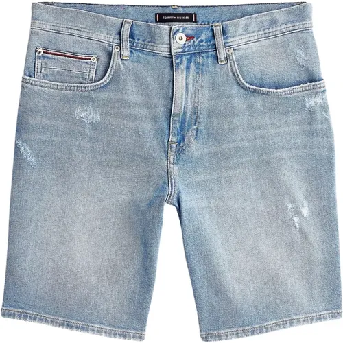 Bermuda Men`s Denim Jeans , female, Sizes: W32 - Tommy Hilfiger - Modalova