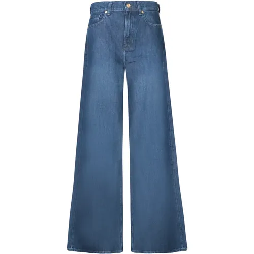 Blaue Denim Jeans Upgrade Moderne Frau , Damen, Größe: W25 - 7 For All Mankind - Modalova