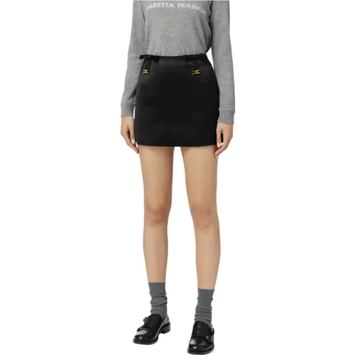 Short Skirt with a Stylish Design , female, Sizes: L, S, M - Elisabetta Franchi - Modalova