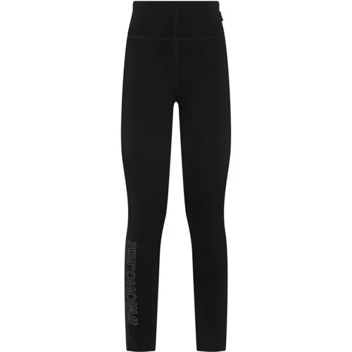 Schwarze Leggings für Frauen , Damen, Größe: L - Moncler - Modalova