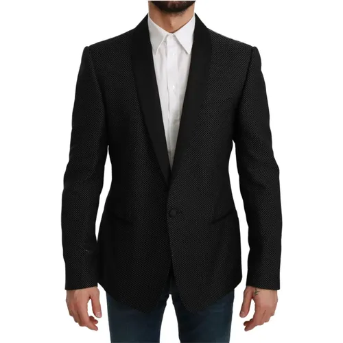 Slim Fit Martini Blazer , male, Sizes: XL - Dolce & Gabbana - Modalova