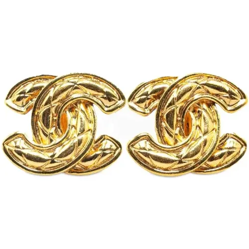 Pre-owned Metal earrings , female, Sizes: ONE SIZE - Chanel Vintage - Modalova