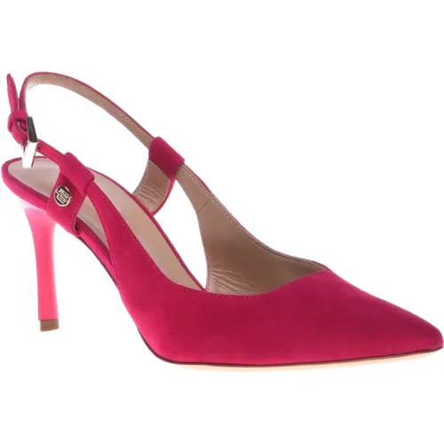 Court shoe in fuchsia suede , female, Sizes: 4 1/2 UK, 3 1/2 UK, 5 UK, 4 UK, 6 UK, 5 1/2 UK, 3 UK, 7 UK - Baldinini - Modalova
