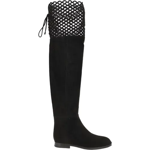 Schwarze Wildleder Stiefeletten Eleganter Stil - Sergio Rossi - Modalova