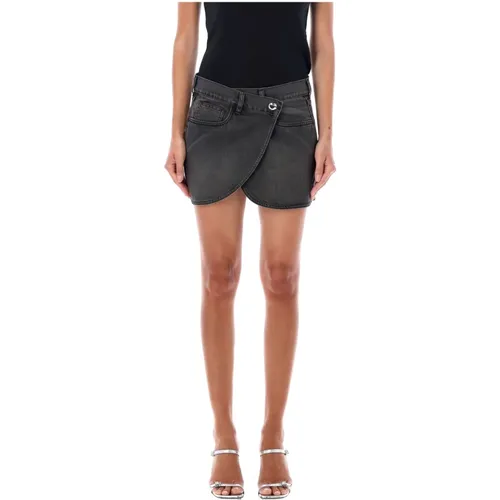 Grey Wash Denim Mini Skirt Aw24 , female, Sizes: M, S - Coperni - Modalova